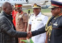 Ruto, Uhuru Lead Nation in Receiving Raila Odinga’s Body at JKIA